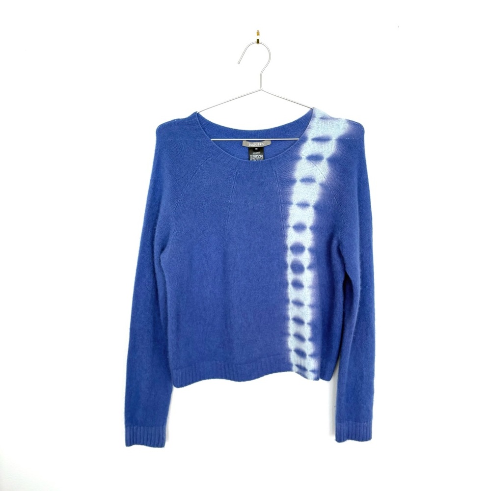 suzusan cashmere Shiburi pullover - japanese tie dye indigo sweater artisan M